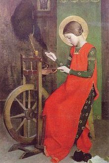 220px-Marianne Stokes St Elizabeth of Hungary Spinning for the Poor